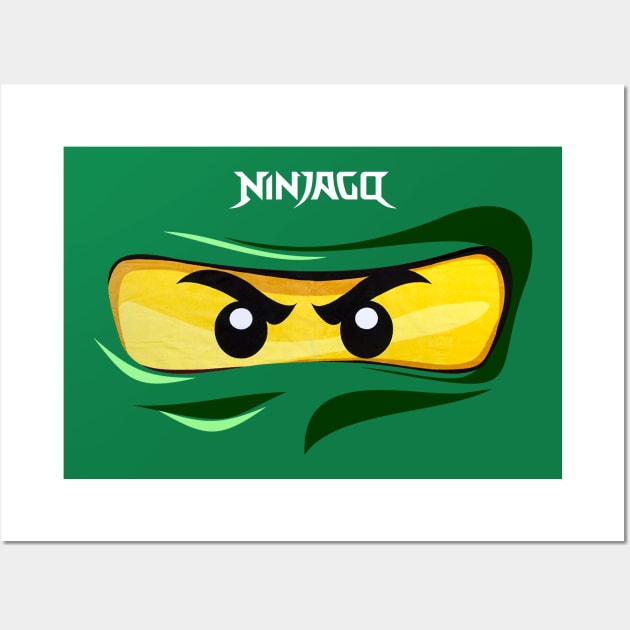 Ninjago Eyes GREEN Ninja FanArt FanMade Wall Art by kaitokid